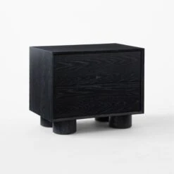 Cantar Cerused Black Oak Nightstand -Home Furnishing Store CantarCrsdOakNightstand3QSSS23