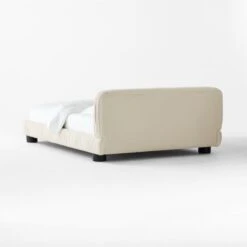 Cantar Ivory Velvet Upholstered Queen Bed -Home Furnishing Store CantarIvoryVelvetQBed3QBSSS23