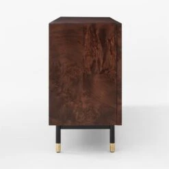 Carbon Brown Burl Wood Media Console -Home Furnishing Store CarbonBnBrlWdMdCredenzaSDSSF22