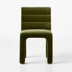 Castell Green Velvet Channel Tufted Dining Chair -Home Furnishing Store CastellTftdDngChrGrnVlvtSOSSF22