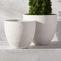 Castino White Outdoor Planter Medium -Home Furnishing Store CastinoWhitePlanterGroupFHS21