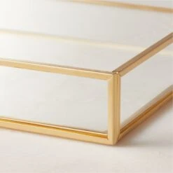 Cato Vanity Tray With Brass Trim -Home Furnishing Store CatoGoldVanityTrayAVSHS23