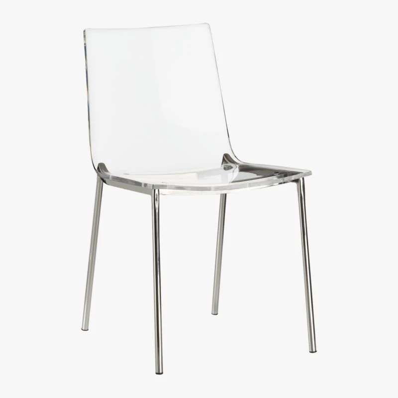 Chiaro Clear Chair Nickel Set Of 4 7 Chiaro Clear Chair Nickel Set Of 4 - Image 5