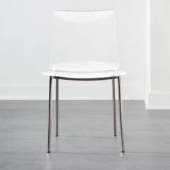 Chiaro Clear Chair Nickel Set Of 4