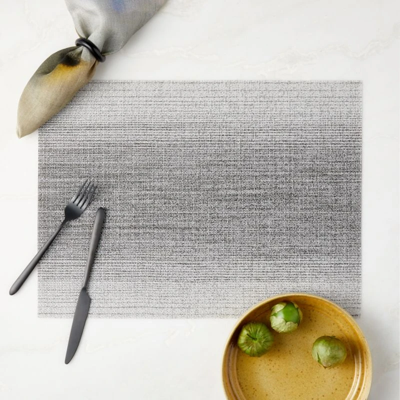 Chilewich Woven Grey Ombre Vinyl Placemat 4 Chilewich Woven Grey Ombre Vinyl Placemat - Image 2