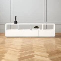 Chill High-Gloss White Media Console 80''