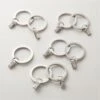 Polished Nickel Curtain Rings With Clips Set Of 9 -Home Furnishing Store ClipRingsPlshdNickelS9AVSHF21