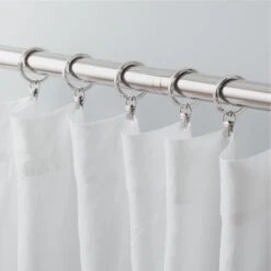 Polished Nickel Curtain Rings With Clips Set Of 9 -Home Furnishing Store ClipRingsPlshdNickelS9SHF21