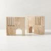Cojo Travertine Bookends Set Of 2 -Home Furnishing Store CojoTravertineBookendS2SHS22