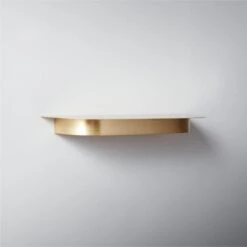 Collar Brass Wall Shelf Small 18" 9 Collar Brass Wall Shelf Small 18" -Home Furnishing Store CollarBrsWallLdgSm18inAV2SHS21