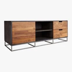 Congo Wood Media Console 56'' -Home Furnishing Store CongoMediaCredenza3QS16