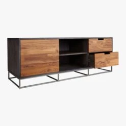 Congo Wood Media Console 56'' -Home Furnishing Store CongoMediaCredenzaAV1S16