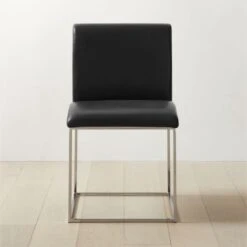 Coop Black Leather Dining Chair