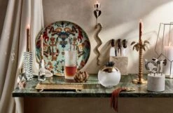 Stalk Gold Serving Platter -Home Furnishing Store CosetteCrystalTaperCandleGG19 1