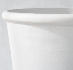 Coulee Round White Metal Outdoor Planter Small -Home Furnishing Store CouleeCstWhtPlanterRndSmAV2SHS23