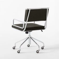 Court Black Vegan Leather Office Chair -Home Furnishing Store CourtBlackOfficeChair3QBSSS22