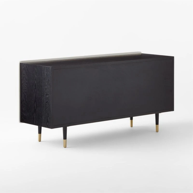 Crimped 4-Drawer White Oak Wood Dresser 8 Crimped 4-Drawer White Oak Wood Dresser - Image 6