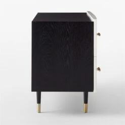 Crimped 4-Drawer White Oak Wood Dresser 13 Crimped 4-Drawer White Oak Wood Dresser -Home Furnishing Store CrimpedWhiteLowDresserSDSSF21