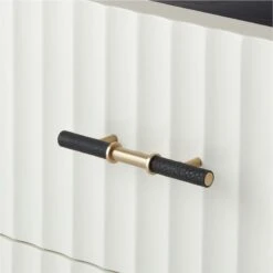 Crimped 4-Drawer White Oak Wood Dresser 15 Crimped 4-Drawer White Oak Wood Dresser -Home Furnishing Store CrimpedWhiteNightstandAVSSF21