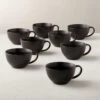 Crisp Matte Black Coffee Mug Set Of 8 -Home Furnishing Store CrispMatteBlackMugS8SHF20