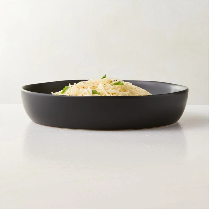 Crisp Matte Black Serving Bowl Large 4 Crisp Matte Black Serving Bowl Large - Image 2