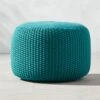 Criss Knit Emerald Pouf -Home Furnishing Store CrissKnitEmeraldPoufSHS22