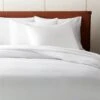 Organic Cotton Sateen 520 Thread Count White Duvet Cover And Shams -Home Furnishing Store CttnStn520TCWhiteFQDuvetSHF21