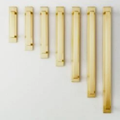 Damon Brushed Brass Handle With Back Plate 3" 8 Damon Brushed Brass Handle With Back Plate 3" -Home Furnishing Store DamonBrshdBrsHndlWBckPltGrpFHS21