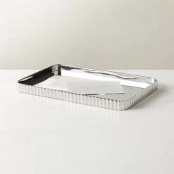 Danilo Pleated Stainless Steel Letter Tray 8 Danilo Pleated Stainless Steel Letter Tray -Home Furnishing Store DaniloSSPltdLetterTrayROS23