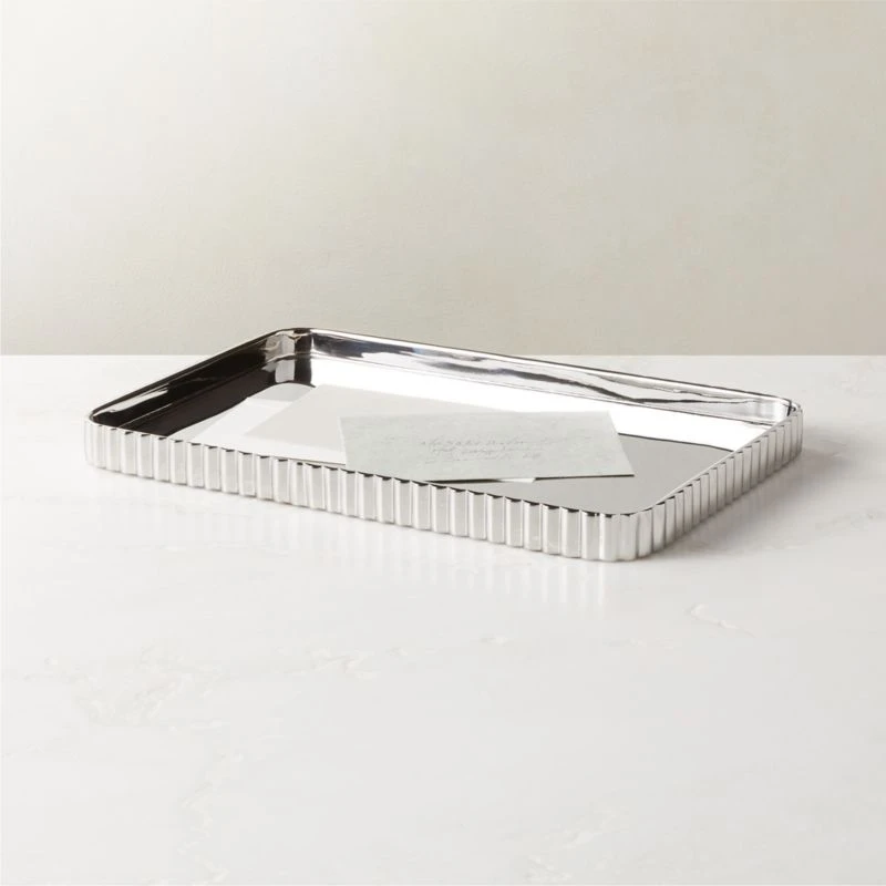 Danilo Pleated Stainless Steel Letter Tray 5 Danilo Pleated Stainless Steel Letter Tray - Image 3