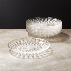 Daphne Glass Appetizer Plate Set Of 8