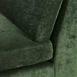 Decker Green Performance Velvet Armless Loveseat -Home Furnishing Store Decker3PcGrnALChrSctSofaAVSSF23