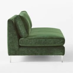 Decker Green Performance Velvet Armless Loveseat -Home Furnishing Store DeckerGrnArmlessLoveseatSDSSF23
