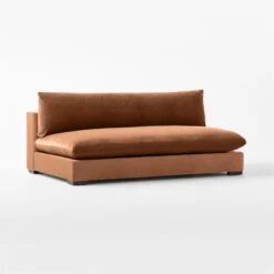 Deseo Copper Brown Performance Velvet Armless Loveseat -Home Furnishing Store DeseoCpprArmlessLvst3QSSF23