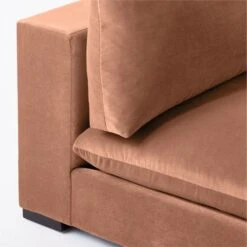 Deseo Copper Brown Performance Velvet Armless Loveseat -Home Furnishing Store DeseoCpprCornerChairAVSSF23