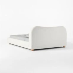 Diana White Boucle Queen Bed -Home Furnishing Store DianaQueenBed3QBSSS21