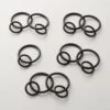 Matte Black Curtain Rings Set Of 9 -Home Furnishing Store DraperyRingsBlackS9AVSHF21