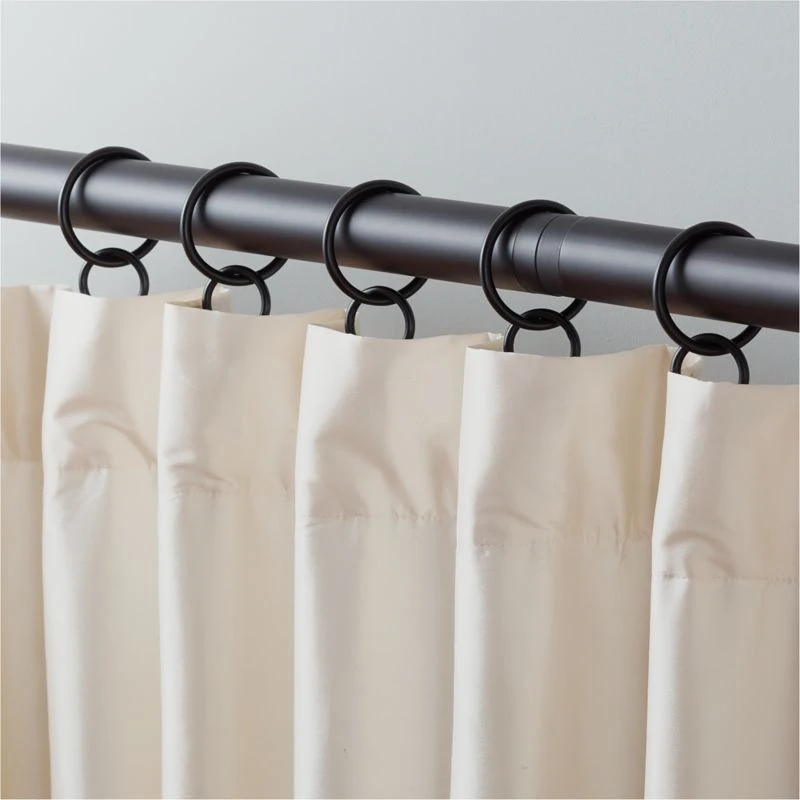 Matte Black Curtain Rings Set Of 9 4 Matte Black Curtain Rings Set Of 9 - Image 2