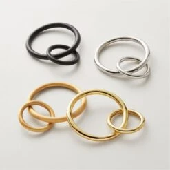Polished Nickel Curtain Rings Set Of 9 -Home Furnishing Store DraperyRingsGroupFHF21