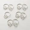 Polished Nickel Curtain Rings Set Of 9 -Home Furnishing Store DraperyRingsPlshdNickelS9AVSHF21
