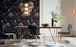 Jellyfish Black Wallpaper -Home Furnishing Store DylanBrassTableDiningTableJN20