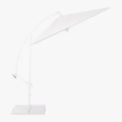 Eclipse White Outdoor Patio Umbrella With Base -Home Furnishing Store EclipseUmbrellaWhiteAVS19