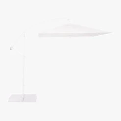 Eclipse White Outdoor Patio Umbrella With Base -Home Furnishing Store EclipseUmbrellaWhiteS19