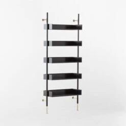 Effie Black Oak Wall Mount Bookshelf 9 Effie Black Oak Wall Mount Bookshelf -Home Furnishing Store EffieEbonizedOakBookcase3QSSF22