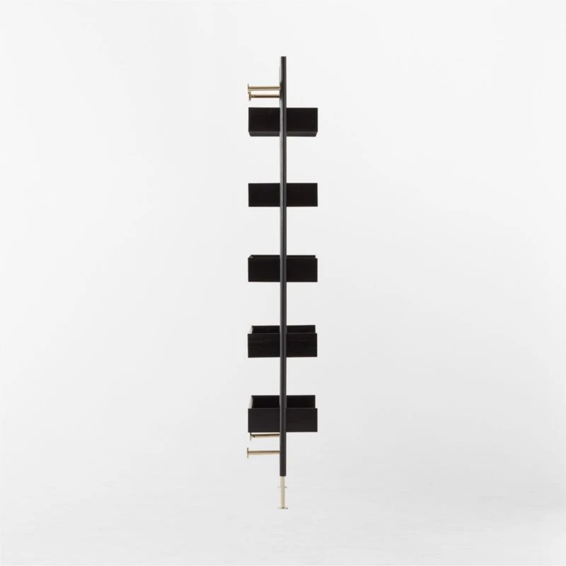 Effie Black Oak Wall Mount Bookshelf 6 Effie Black Oak Wall Mount Bookshelf - Image 4