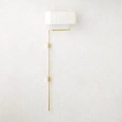 Elodie Polished Brass Wall Sconce Light Right-Facing