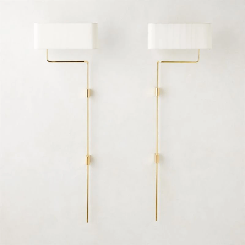 Elodie Polished Brass Wall Sconce Light Right-Facing 7 Elodie Polished Brass Wall Sconce Light Right-Facing - Image 5