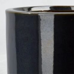 Elone Black Metallic Footed Outdoor Planter Small -Home Furnishing Store EloneMtllcGlzPlanterLrgAV2SHS23