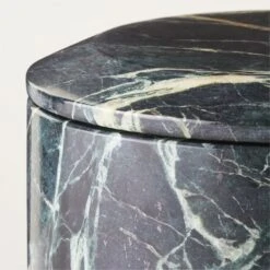 Emil Round Green Spider Marble Box -Home Furnishing Store EmilRndGrnSpiderMrblBoxAV2SHF22