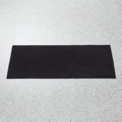 En Pointe Organic Cotton Black Bath Runner Rug 24"x60"